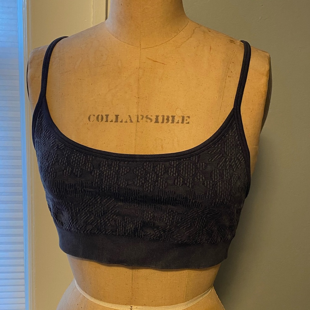 Aerie Offline Bra Strappy Back Grey Larg